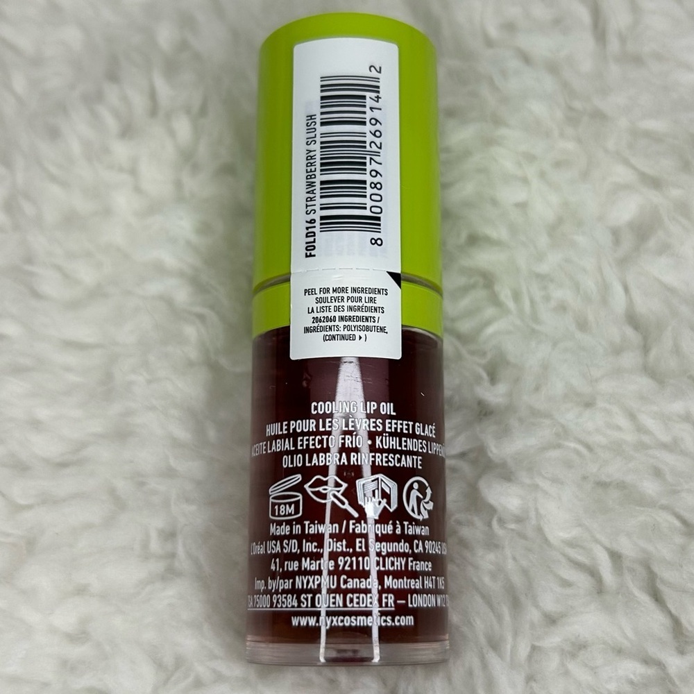 NYX Chillz Cooling Lip Oil Strawberry Slush NEW - Picture 2 of 3
